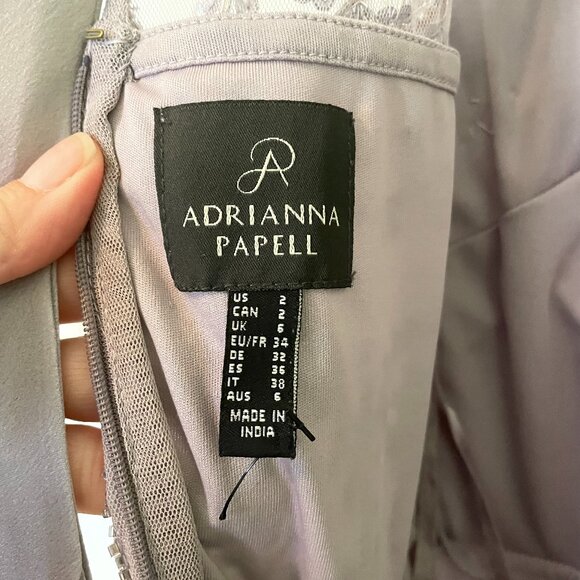 PROM Adrianna Papell dusty lavender beaded evening gown size 2 - Picture 9 of 12